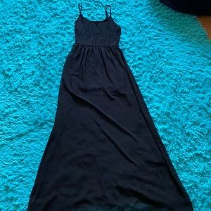 Maxi dress with sheer skirt